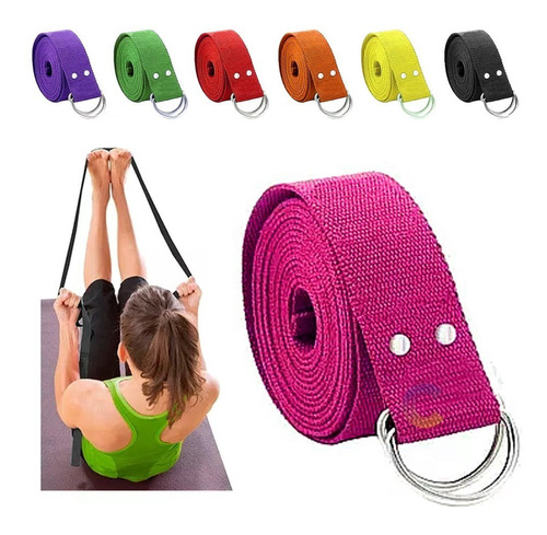 Cinto Yoga 2mts Cinturon Pilates Elongacion Cinta Fitness