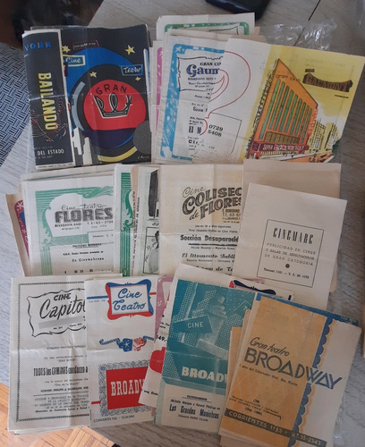 Programas Antiguos De Cine Y Teatro Años 50/70s. Lote X10u. (Usado)
