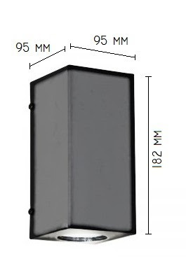 Imagen 4 de 10 de Aplique Bidireccional Muro Exterior Jardin Gu10 Apto Led