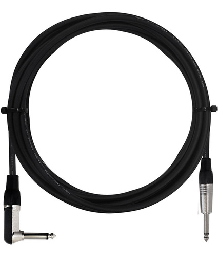 Cable Audio Guitarra Plug Angulo 90º Plug Recto Metal 3m