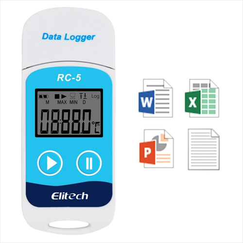 Imagen 5 de 6 de Data Logger Usb Rc-5 Registrador De Temperatura