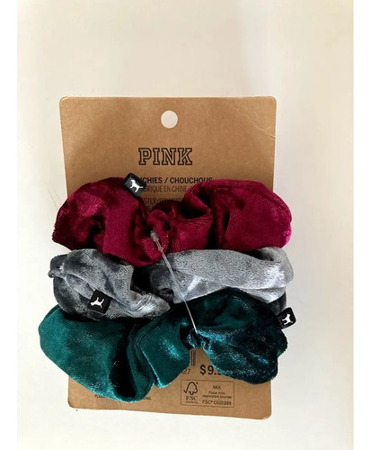 Scrunchies Victoria´s Secret Pink Colitas De Pelo Pack X 3