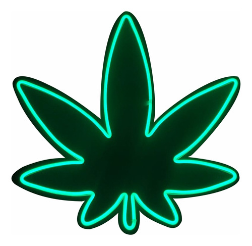 Cartel Neon Led Chala Marihuana Diseño Decoracion Growshop