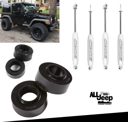 Kit De Amortiguación Con Elevación De 3   Para Jeep Tj 96 97