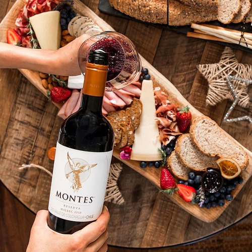 Imagem 2 de 3 de Vinho Montes Reserva Malbec Tinto Chile 750 Ml