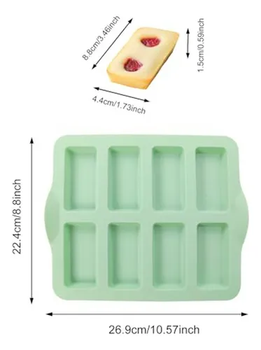 Molde Silicona Qeleg 2 Pcs Mini Chocolate Bar Antiadherente