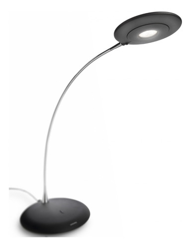 Lampara De Mesa Velador Philips Led Incorporado Negro/blanco