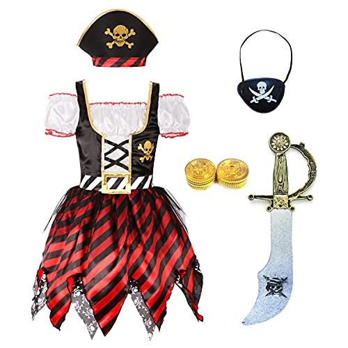 Disfraz De Pirata Niñas Halloween, Disfraz De Pirata C...