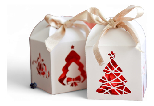 10 Cajas Caladas Navideñas Navidad Fiestas Originales
