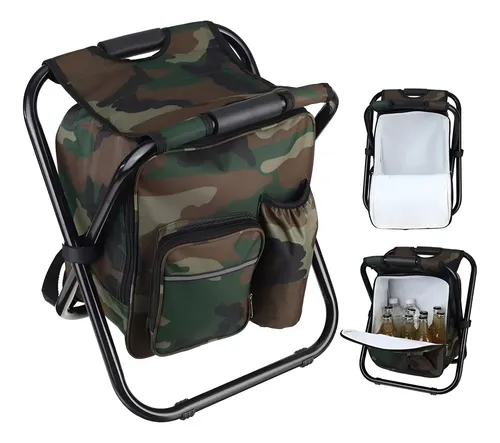 Cadeira Mochila Banqueta Bolsa Semi Termica Camping Pesca