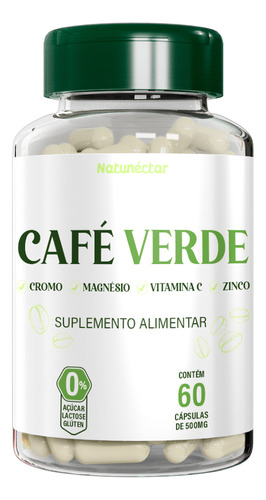 Suplemento Extrato Café Verde 500mg 60 Capsulas