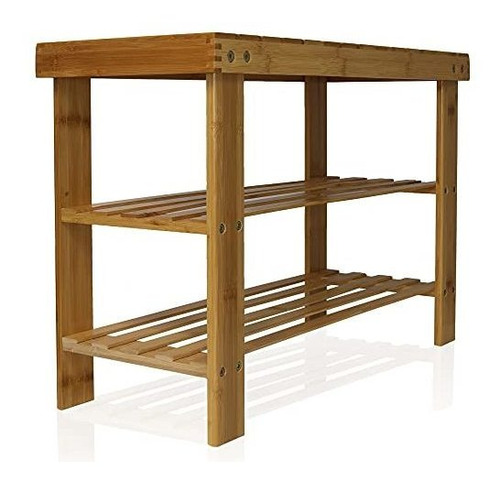 Organizadores De Zapatos  Small Bamboo Stool Bench With Two-