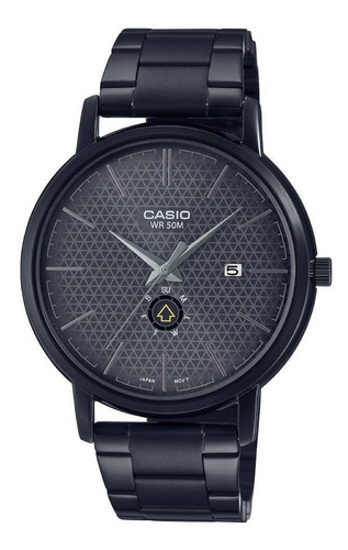 Reloj Casio Mtp-b125b 100% Acero Cristal Duro Delgado 50m Wr