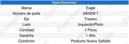 Base Amortiguador Trasera Rx400h V6 3.3l 06-08 Eagle 6530493