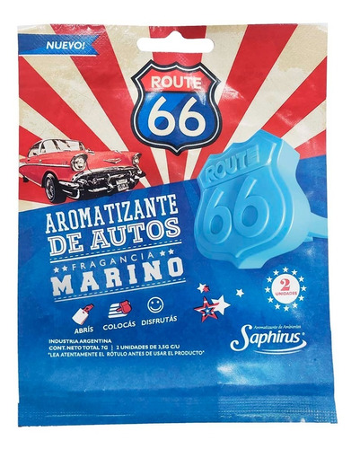 Aromatizante Saphirus Route 66 Marino