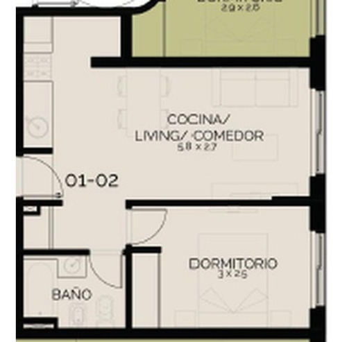 Imagen 15 de 23 de Depto De 1 Dormitorio En Desarrollo En Venta Salta 3500