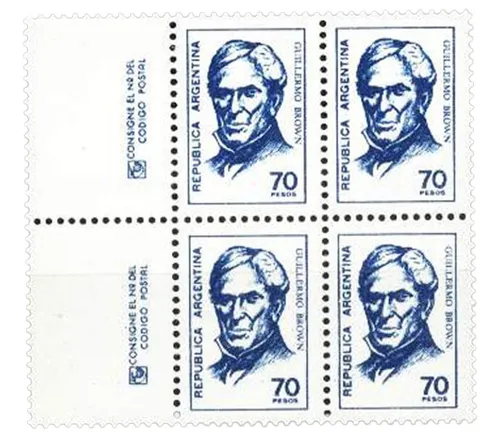 comprar 1977 - Cuadro Del 70 Pesos Almirante Brown Con Complemento