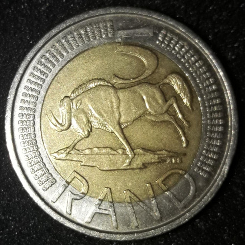 Moeda 5 Rand Ano 2012 África Do Sul