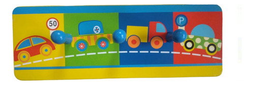 Perchero De Pared Infantil Colgador De Pared (diseño Autos)