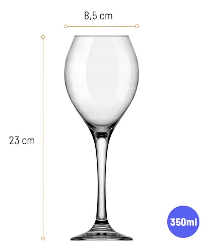 Set de copas de vino Prestige de 350 ml, 6 unidades, color transparente Nadir