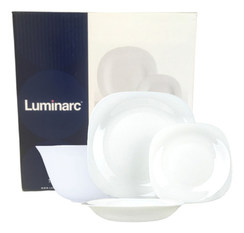 Set X19 Carine Luminarc Blanco Playo Hondo Postre Ensaladera