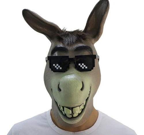 Máscara Inovadora Shrek Donkey Adult Deluxe Para Halloween