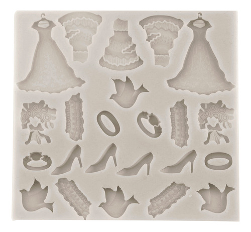 4pcs Molde Silicona Anillo De Diamantes Copa De Vino Fondant