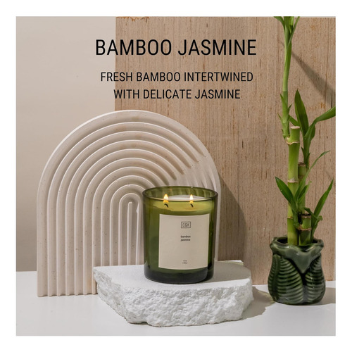 Craft & Kin 12oz Bamboo Jasmine Vela Para El Hogar | Velas |