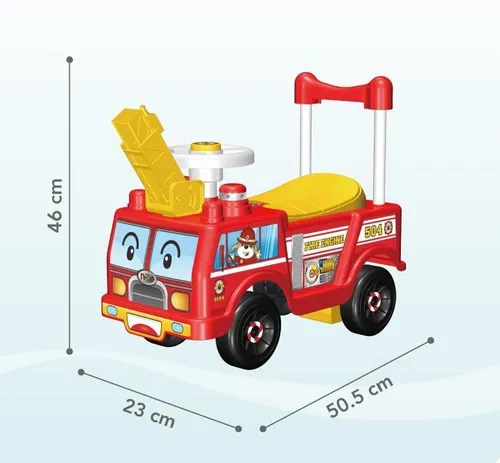 Impresionismo estrecho transfusión Carro Montable Para Niño Mytoy Bomberos Compartimento