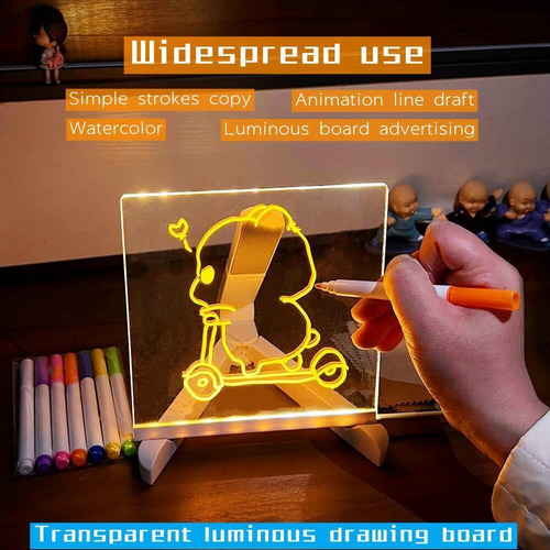 Pizarra Led Pizarra Magica Tablero Dibujo Luminoso Diy Niños