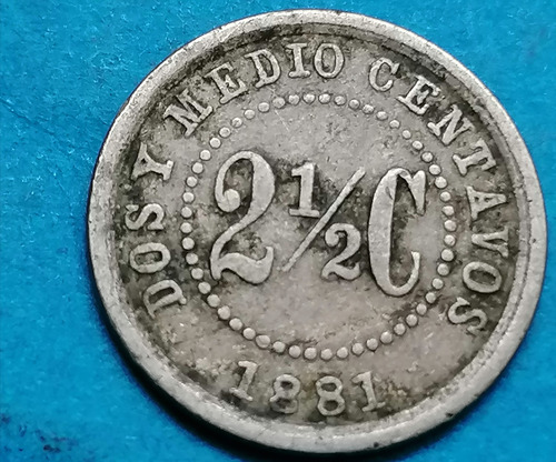Colombia  Monedas 21/2 Centavos 1881 Pequeña