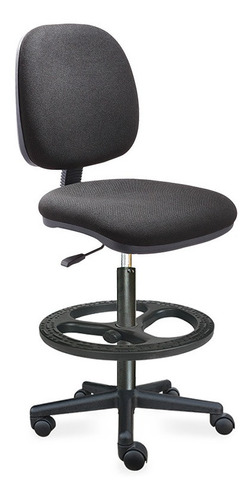 Silla de escritorio ADS Cajera Romina ergonómica  negra con tapizado de tela