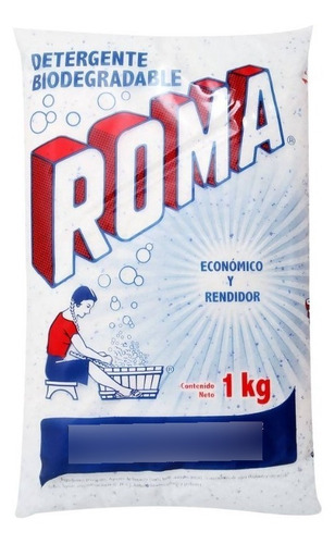 Caja 5 Pack Detergente En Polvo Roma Multiusos De 1 Kg C/u