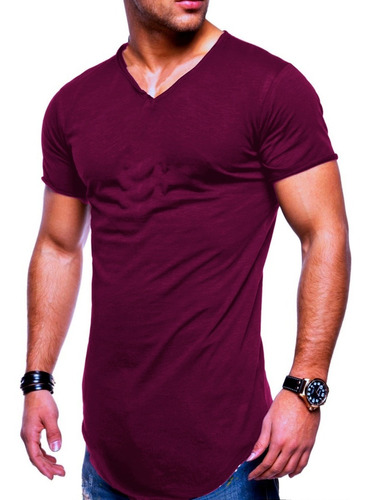 Kit 3 Camisetas Masculina Long Line Swag Elastano Oversized