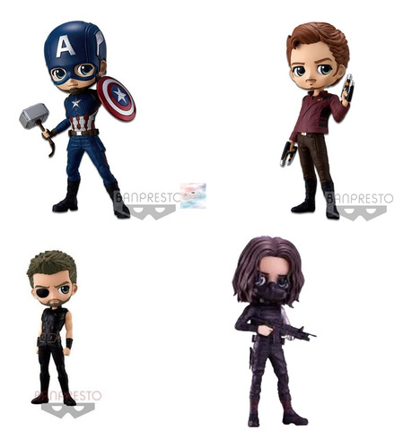 4 Q-posket Thor, Star Lord, Bucky Barnes, Capitan America Or