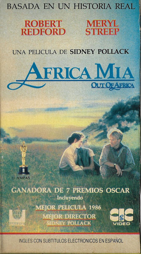 Africa Mia Vhs Meryl Streep Robert Redford Out Of Africa
