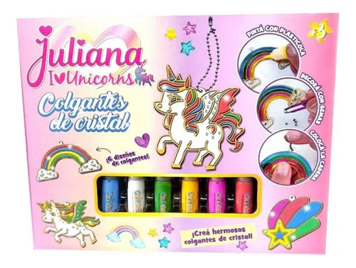Colgantes De Cristal Juliana I Love Unicorn Decora Crea 