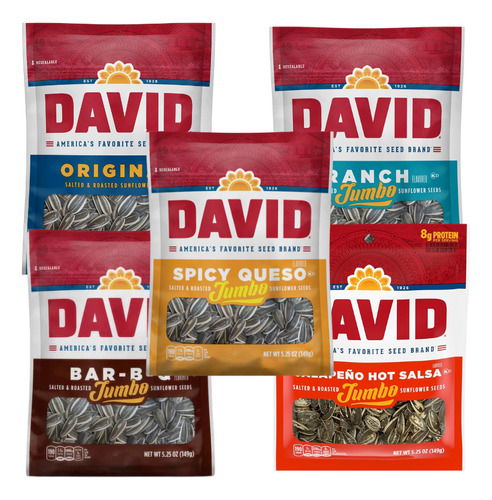 5pz David  Semilla De Girasol Surtido 149gr Importadas
