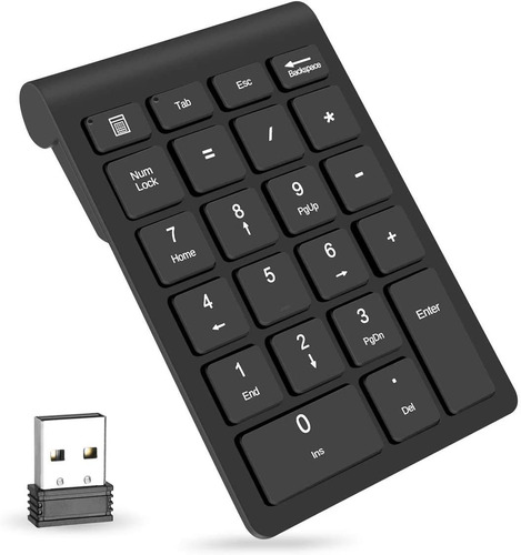 Teclado Numerico Inalambrico | 22 Teclas | Usb | Negro