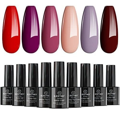 Kastiny Gel Nail Polish Kit, 9pcs Fall Winter Pcl3k