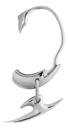 Ear Cuff De Plata Para Hombres Y Mujeres, Declaración Cyberp