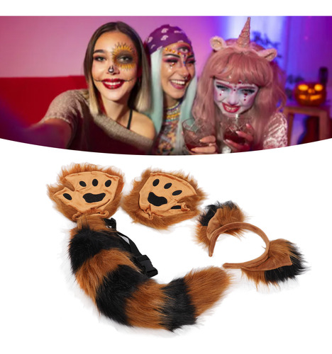 Juego De Guantes Para Cosplay Con Forma De Cola Y Garra, 3 U