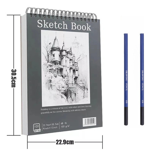 Cuaderno A4+ De Boceto Y Dibujo 200 Páginas Blank Sketchbook