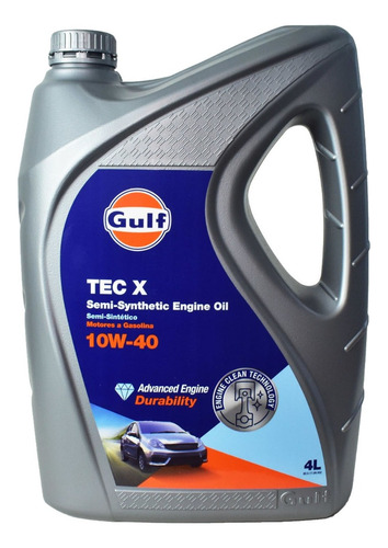 Aceite Gulf Tecplus 10w40 Semisintetico X4 Litros Naf/diesel