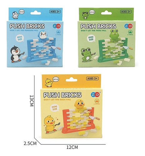 Push Bricks. Mini Juego De Mesa Para Derribar El Muro