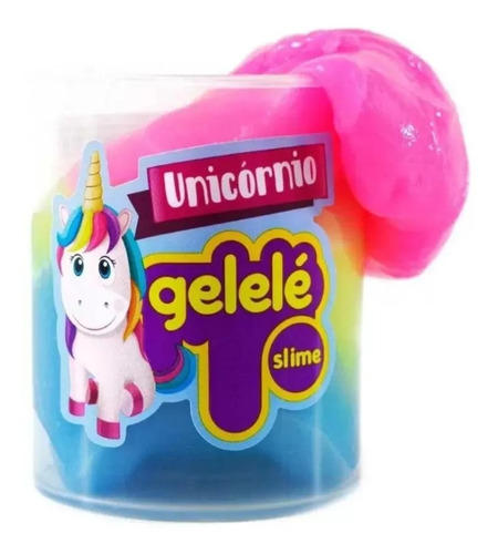 Slime Unicornio Gelele Tricolor Con Brillo X1 Unidad Surtido