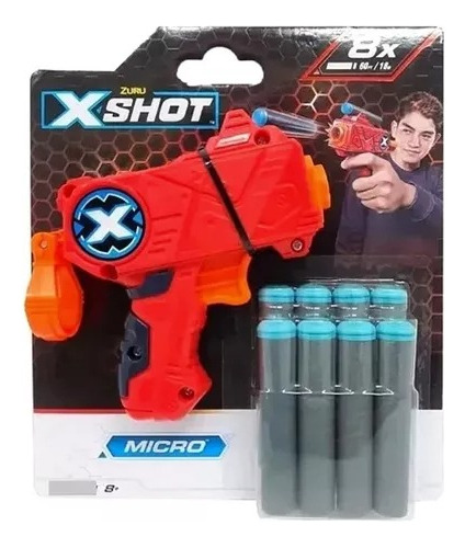  Pistola X-shot Micro Lanza Dardos 18mts Zuru Original