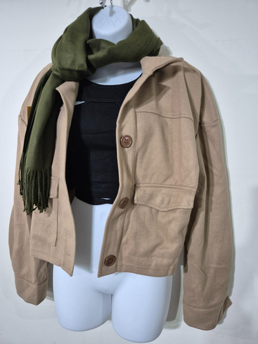 Chaqueta Beige De Paño M/l