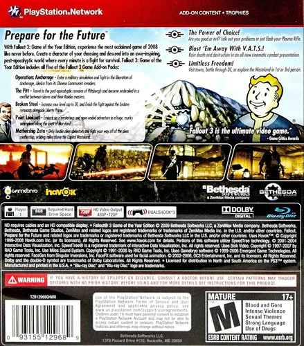 Fallout 3 - Edición Juego Del Año De Playstation 3