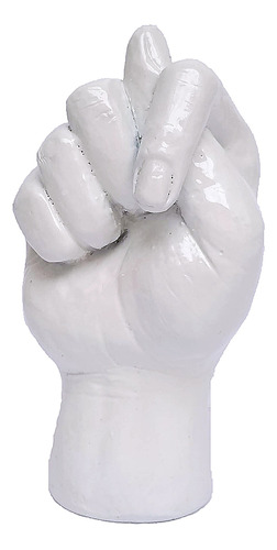 Escultura Mão Gesto Figa Sorte Branca